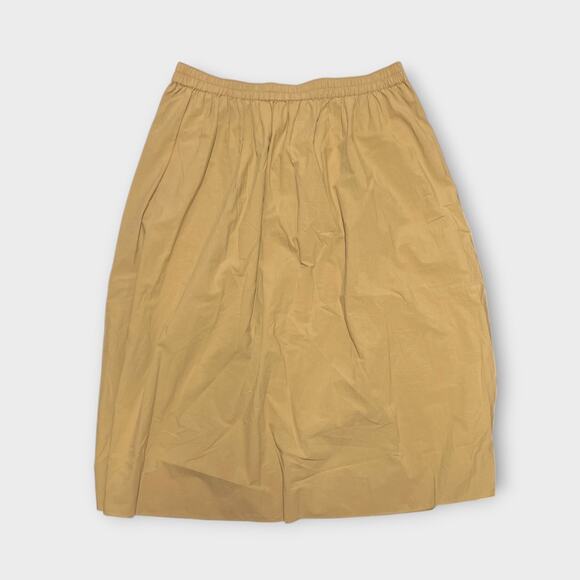 Madewell  Signature Poplin Side-Button Midi Skirt in Seed Khaki Size XL - Picture 3 of 7